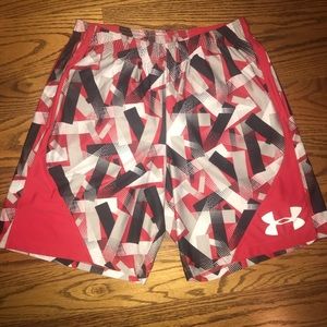 Under Armour Red White Black Loose crazy shorts
